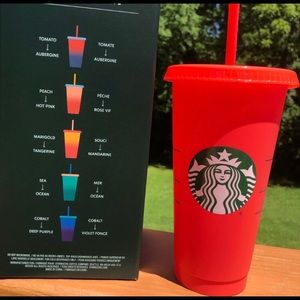 Starbucks 2020 Bright Red Color Changing Cups ☀️